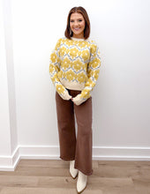 Load image into Gallery viewer, Giving Kindness Fuzzy Texture Floral Sweater