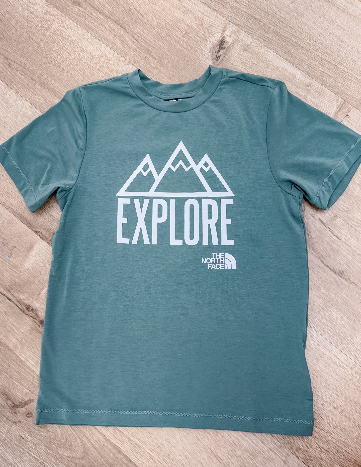 North Face Teen Adventure SS Tee in Duck Green