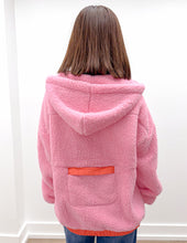 Load image into Gallery viewer, See You Two-Toned Sherpa Pullover Hoodie in Pink