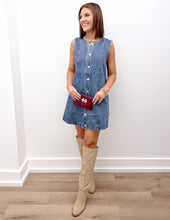 Load image into Gallery viewer, Your Dreams Sleevless Button Down Denim Mini Dress