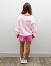 Load image into Gallery viewer, Lulu Mac Social Society Sweatshirt in Lt Pink/Hot Pink