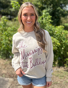 Mississippi State Bulldogs Beverly Sand Thrifted Sweatshirt