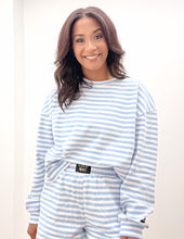 Load image into Gallery viewer, Lulu Mac Stripe LS Top in Light Blue