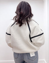 Load image into Gallery viewer, Free People Mountain High 1/2 Zip in White Combo