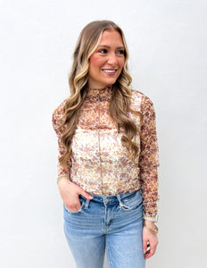 Waitin' On The Day Floral Mesh Top