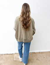 Load image into Gallery viewer, Royce Brand Abrianna LS French Terry Crewneck Fleece in Sand