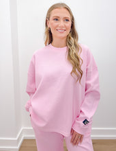 Load image into Gallery viewer, Lulu Mac Waffle LS Top in Light Pink