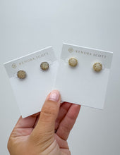 Load image into Gallery viewer, Kendra Scott Sand Dollar Silver Stud Earrings Natural MOP