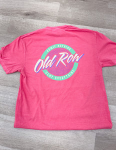 Old Row Circle Logo SS Pocket Tee in Watermelon