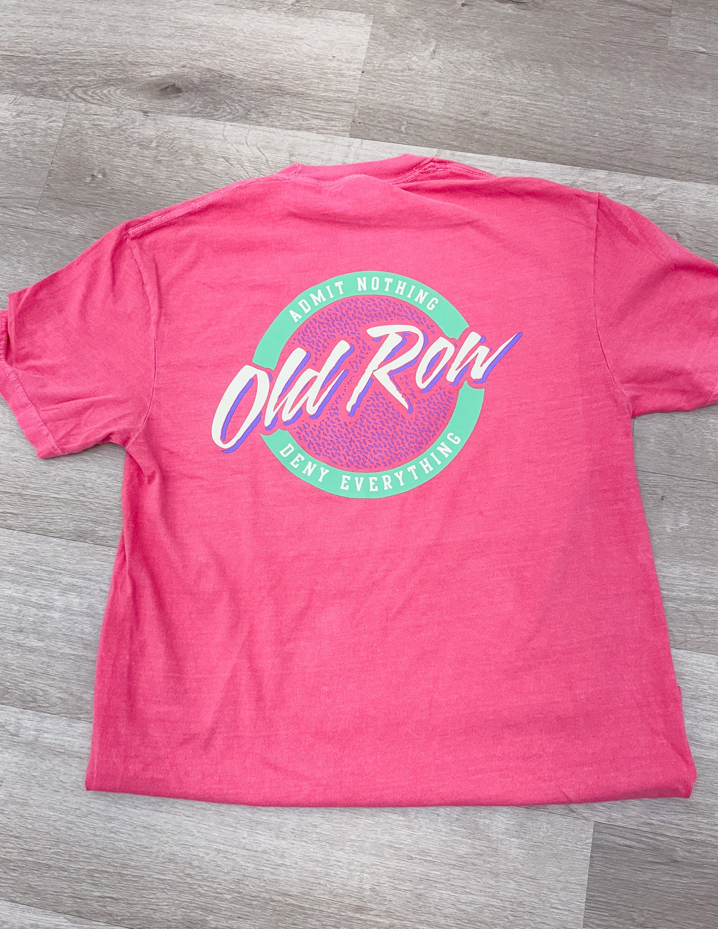Old Row Circle Logo SS Pocket Tee in Watermelon