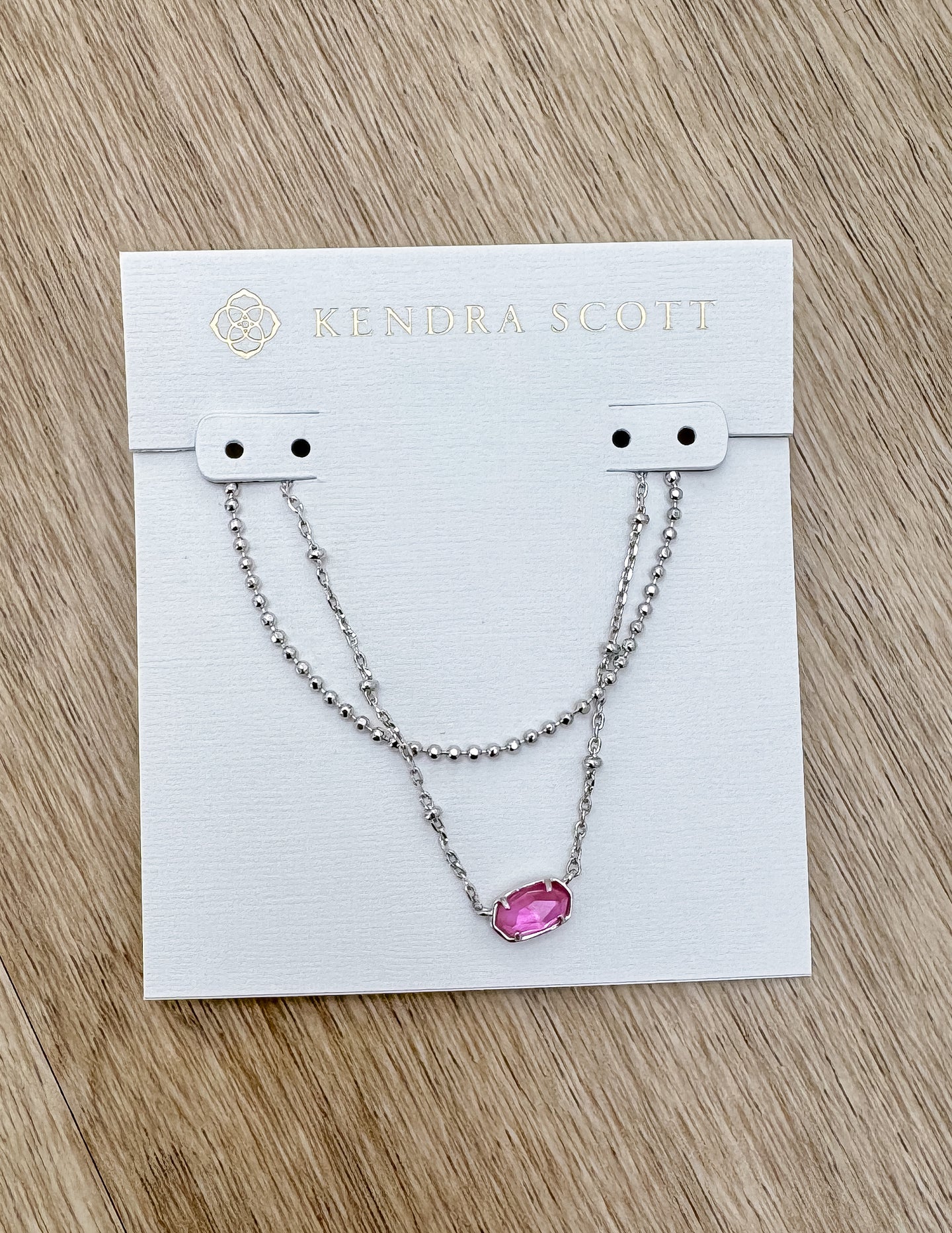 Kendra Scott Silver Multi Strand Necklace in Azalea Illusion