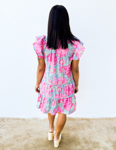 Talking Bout Forever Smocked Neck Mini Dress