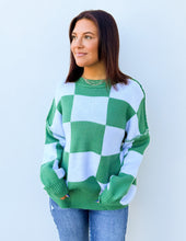 Load image into Gallery viewer, The Perfect Find Checkered Bishop Sleeve Sweater