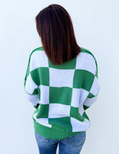 Load image into Gallery viewer, The Perfect Find Checkered Bishop Sleeve Sweater