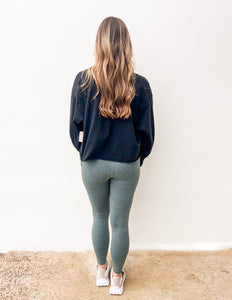 Free People Never Better Heather Leggings in Midnight Jade Heather