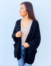 Load image into Gallery viewer, Through the Years Open Front Cardigan in Black