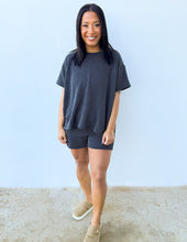 Load image into Gallery viewer, None Like You Short Sleeve Top &amp; Shorts Set in Charcoal