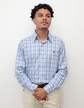 Load image into Gallery viewer, Southern Marsh Hartsville Plaid Dress Shirt French Blue &amp; Mint