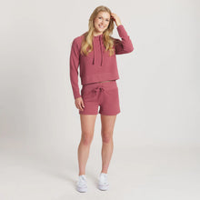 Load image into Gallery viewer, Southern Marsh Women&#39;s Reagan Relaxed Waffle Hoodie in Rhubarb