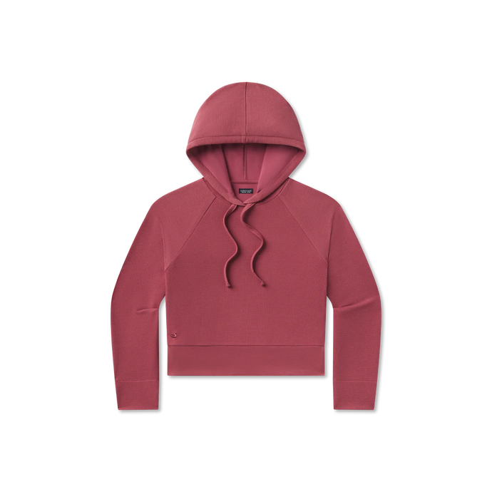 Southern Marsh Women's Reagan Relaxed Waffle Hoodie in Rhubarb