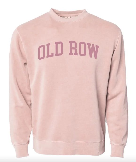 Old Row Pigment Dyed Crewneck in Pink