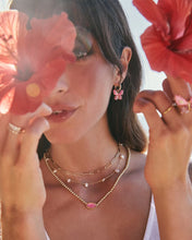 Load image into Gallery viewer, Kendra Scott Bianca Gold Butterfly Huggies Earrings in Pink Mix