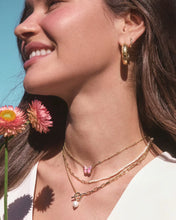 Load image into Gallery viewer, Kendra Scott Cailey Gold Butterfly Pendant Necklace in Pink