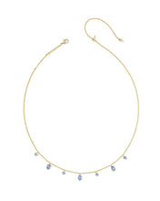Load image into Gallery viewer, Kendra Scott Gold Cailin Strand Necklace in Blue Violet Crystal