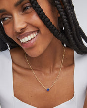 Load image into Gallery viewer, Kendra Scott Gold Cailin Pendant Necklace in Blue Crystal