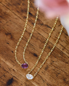 Kendra Scott Gold Cailin Pendant Necklace in Purple Crystal