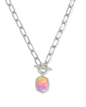 Load image into Gallery viewer, Kendra Scott Daphne Link Chain Necklace Rhodium Sunrise Watercolor