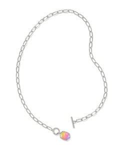 Kendra Scott Daphne Link Chain Necklace Rhodium Sunrise Watercolor