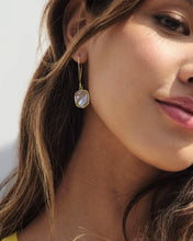 Load image into Gallery viewer, Kendra Scott Daphne Wire Drop Earrings Gold Iridescent Abalone