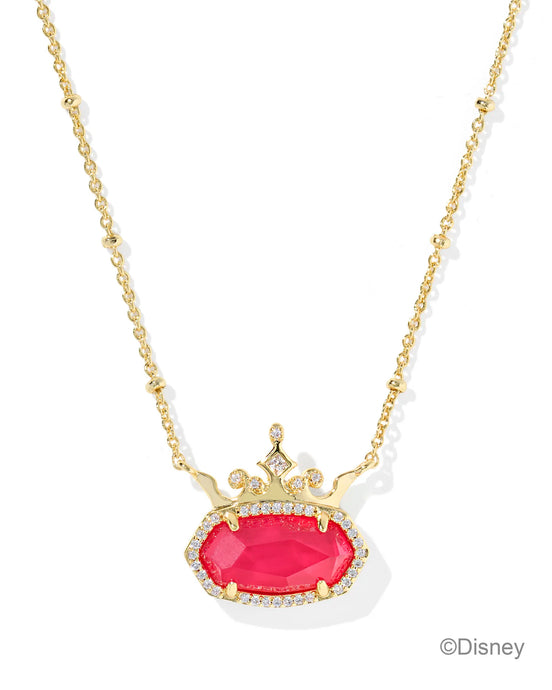 Kendra Scott Disney Elisa Princess Gold Necklace in Dark Pink MOP