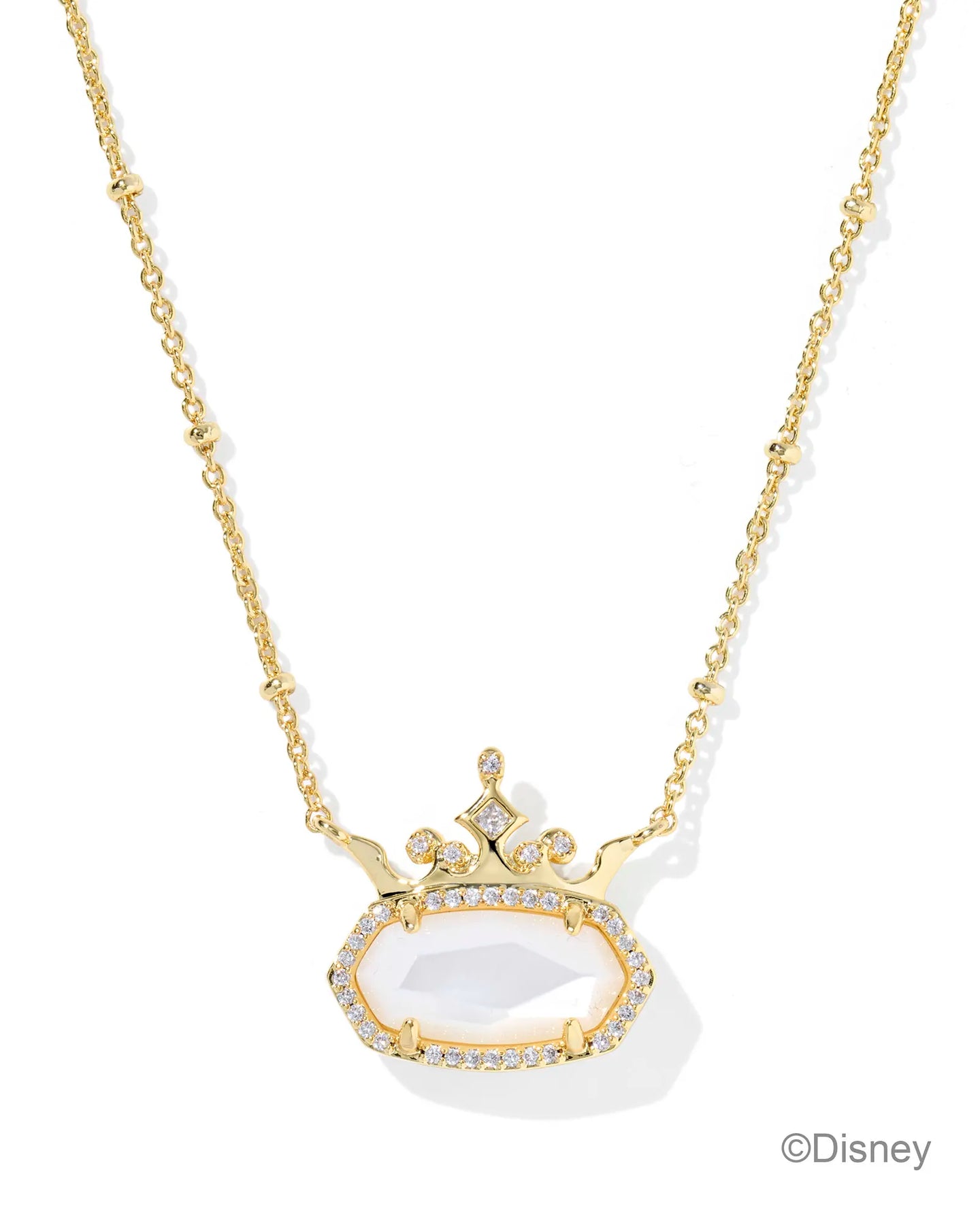 Kendra Scott Disney Elisa Princess Gold Necklace in Ivory MOP