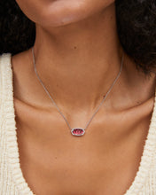 Load image into Gallery viewer, Kendra Scott Elisa Silver Necklace in Clear Berry