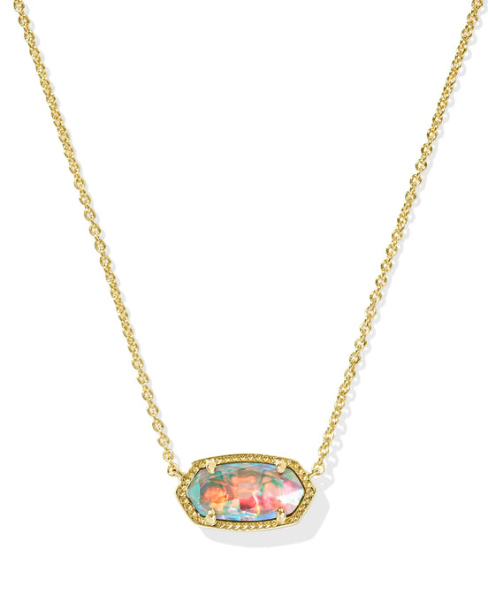 Kendra Scott Elisa Gold Necklace in Dichroic Glass