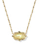 Kendra Scott Elisa Scallop Gold Frame Necklace in Gold Yellow