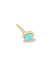 Load image into Gallery viewer, Kendra Scott Elliot Gold Single Stud Earring Turquoise Magnesite