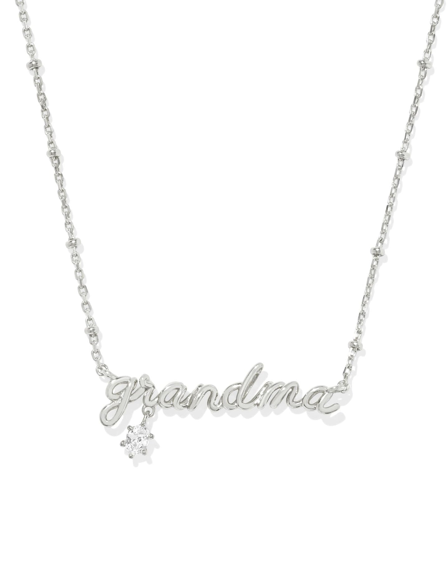 Kendra Scott Grandma Pendant Necklace Rhodium