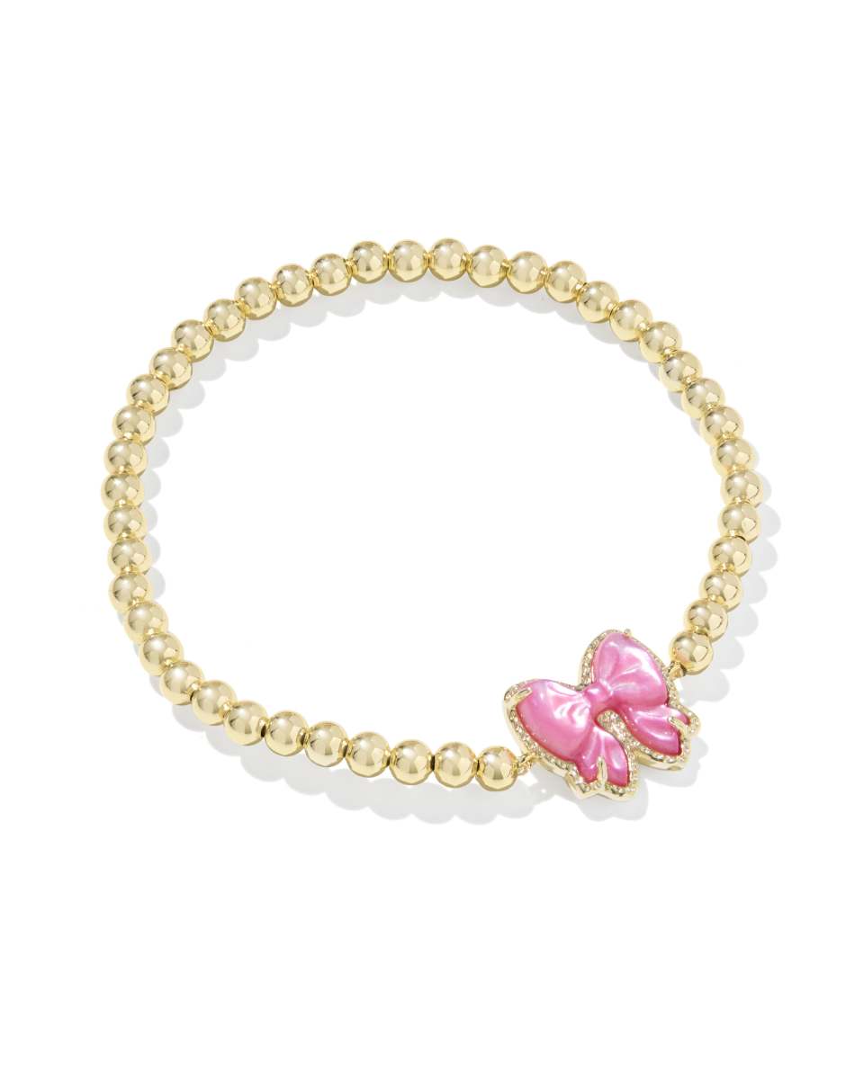 Kendra Scott Haley Bow STRCH Gold Bracelet in Rose Violet