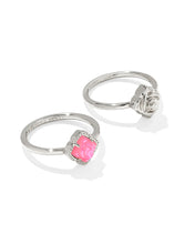 Load image into Gallery viewer, Kendra Scott Mallory Rose Ring Set in Silver Blush Ivory MOP