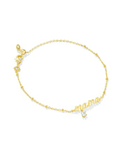 Load image into Gallery viewer, Kendra Scott Mama Crystal Delicate Gold Chain Bracelet