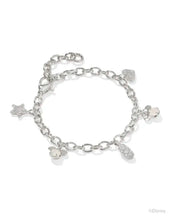 Load image into Gallery viewer, Kendra Scott Mickey Minnie Silver Charm Bracelet in Iridescent Mix