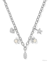 Load image into Gallery viewer, Kendra Scott Mickey Minnie Silver Charm Necklace in Iridescent Mix