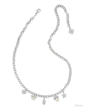 Load image into Gallery viewer, Kendra Scott Mickey Minnie Silver Charm Necklace in Iridescent Mix