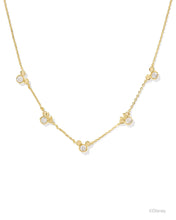 Load image into Gallery viewer, Kendra Scott Mickey Minnie Gold Strand Necklace in White Crystal