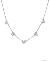 Load image into Gallery viewer, Kendra Scott Mickey Minnie Silver Strand Necklace in White Crystal