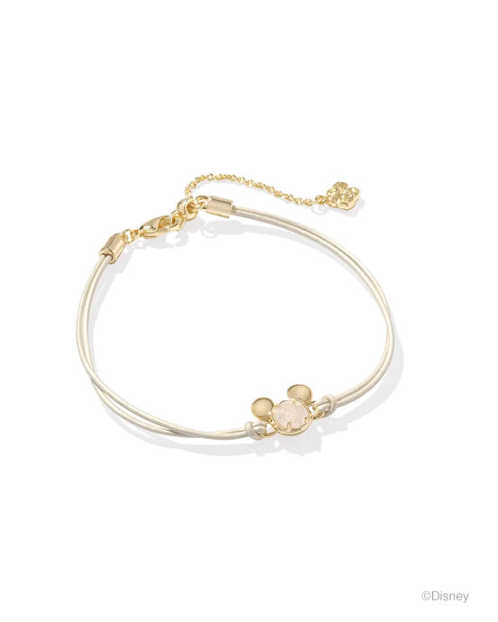 Kendra Scott Mickey Minnie Corded Bracelet in Gold Iridescent Drusy