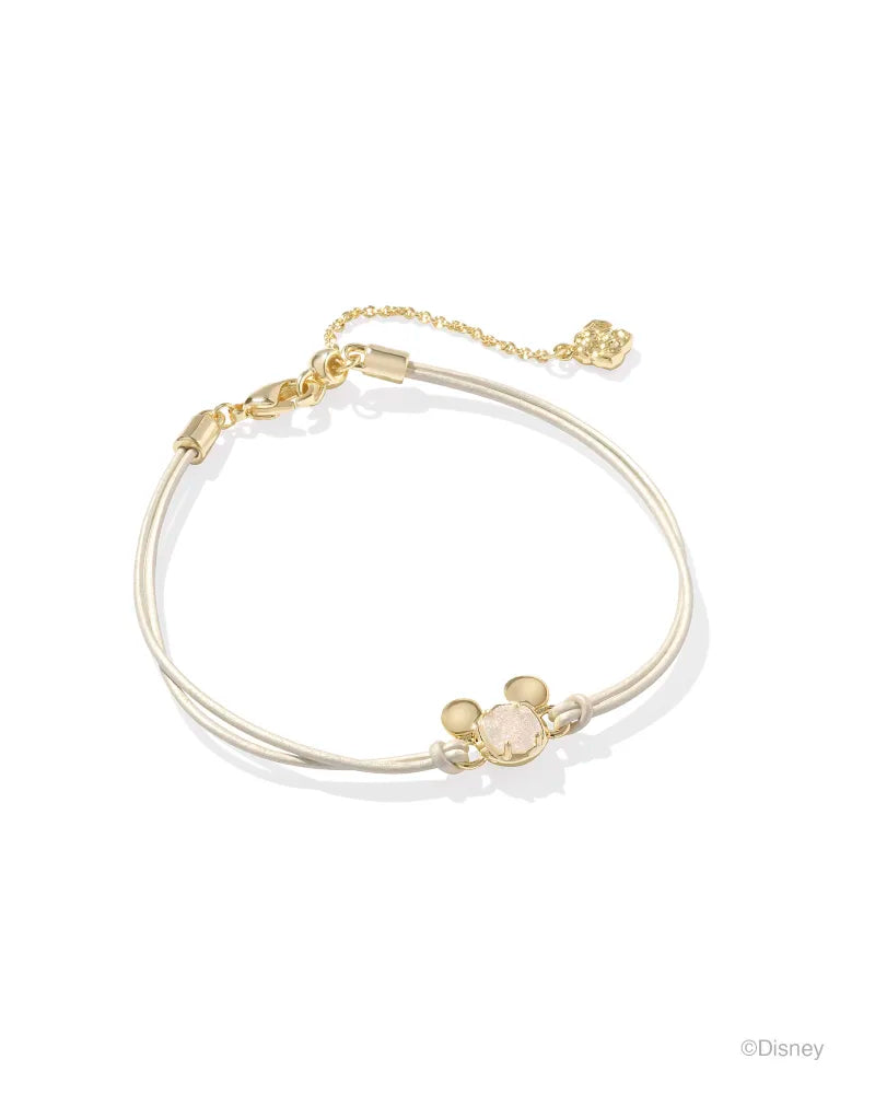 Kendra Scott Mickey Minnie Corded Bracelet in Gold Iridescent Drusy